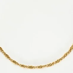 Collier maille alternée or jaune