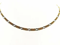 Collier Maille alternée Or jaune, Or blanc