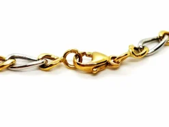 Collier Maille alternée Or jaune, Or blanc