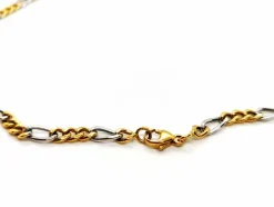 Collier Maille alternée Or jaune, Or blanc