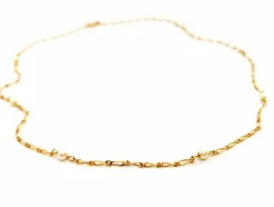 Collier Maille alternée Or jaune Perle