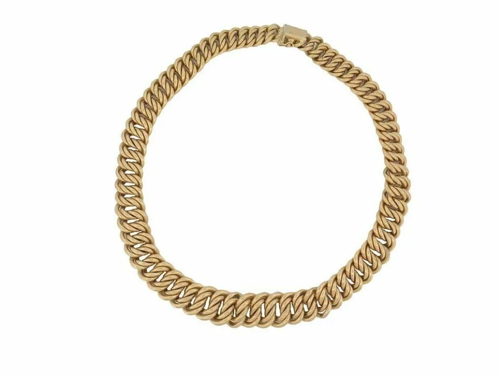 collier maille americaine en or jaune 18k 45.7gr t49