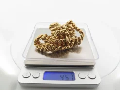 collier maille americaine en or jaune 18k 45.7gr t49