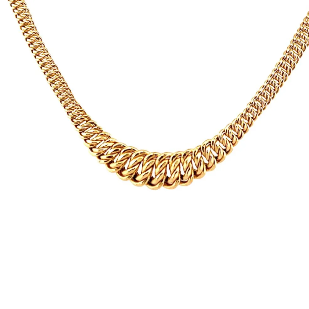 Collier maille américaine or jaune