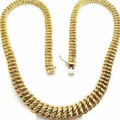 Collier maille américaine or jaune