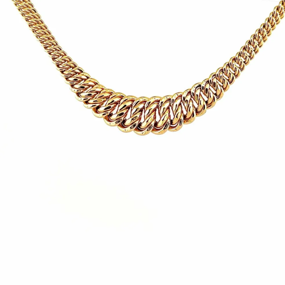 Collier maille américaine or jaune