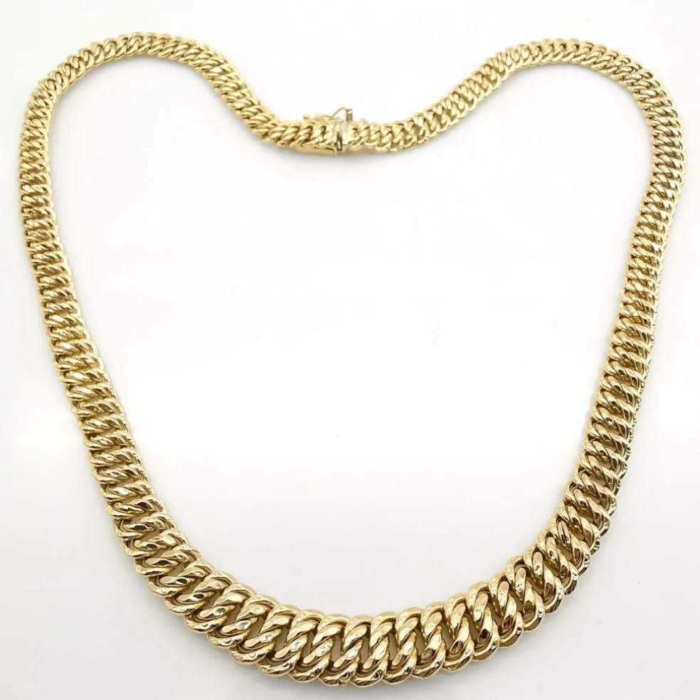 Collier maille américaine or jaune