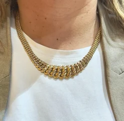 Collier maille américaine or jaune
