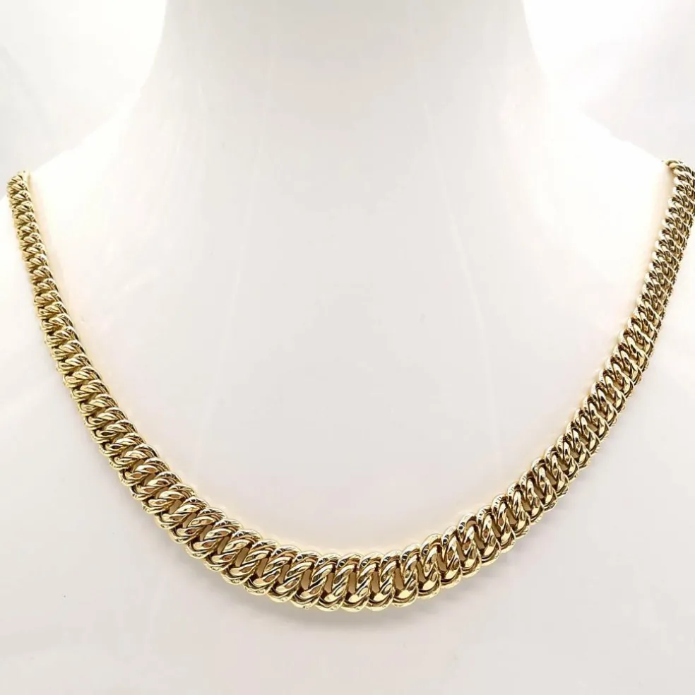 Collier maille américaine or jaune