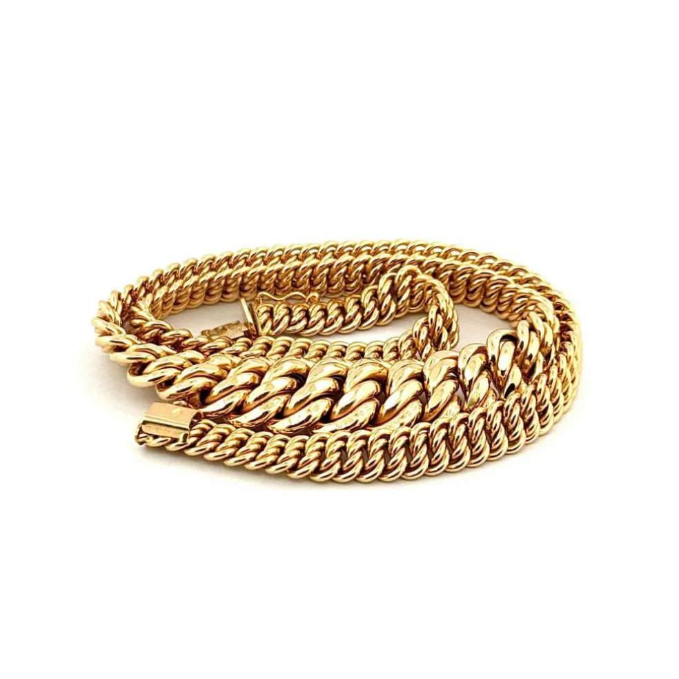 Collier maille américaine or jaune