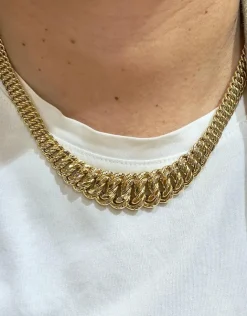 Collier maille américaine or jaune