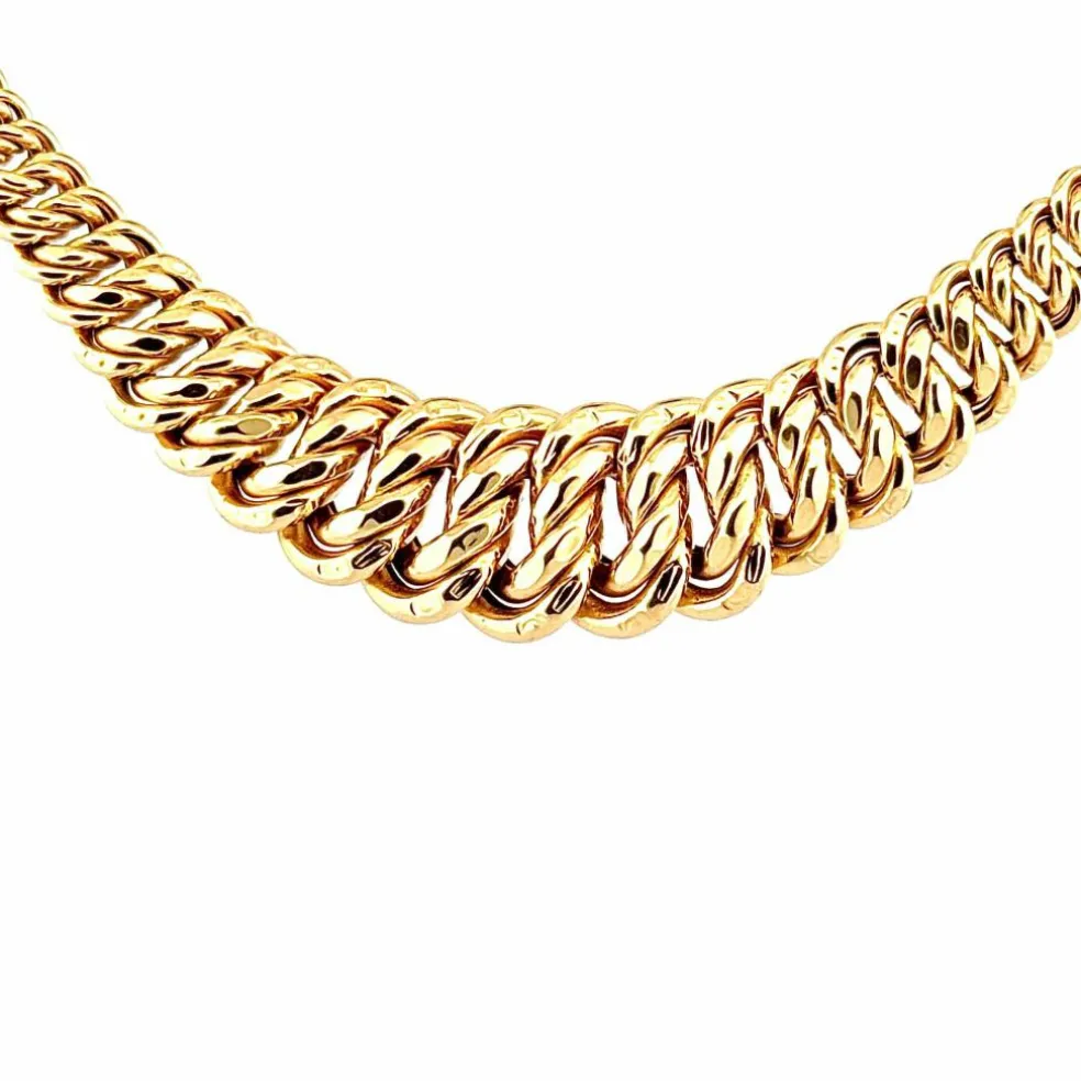 Collier maille américaine or jaune