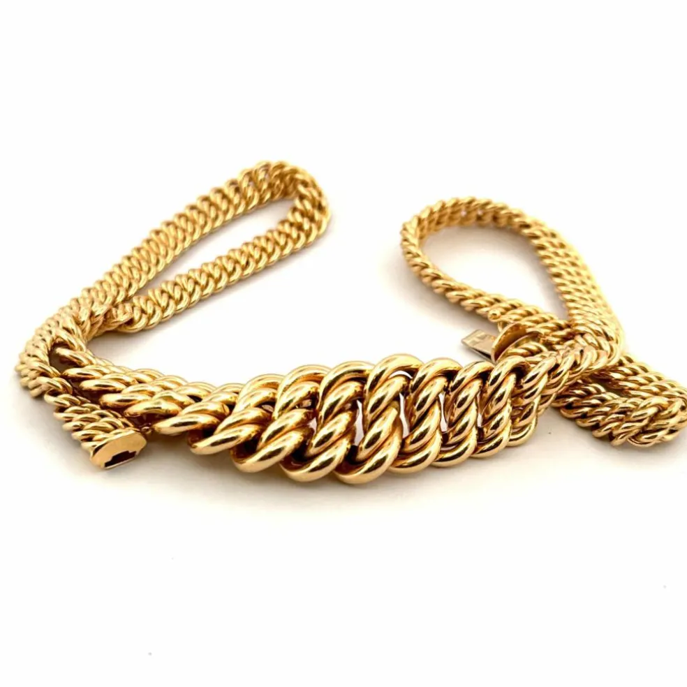 Collier maille américaine or jaune