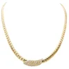 Collier Maille anglaise Or jaune Diamant