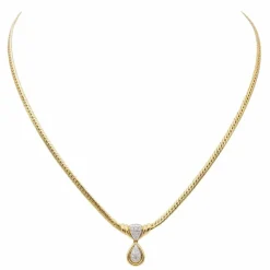 Collier Maille anglaise Or jaune Diamant