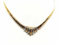 Collier Maille anglaise Or jaune Diamant