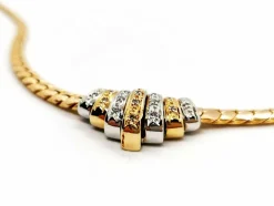 Collier Maille anglaise Or jaune Diamant