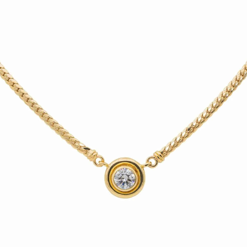 Collier Maille anglaise Or jaune Diamant