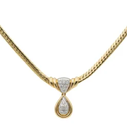 Collier Maille anglaise Or jaune Diamant