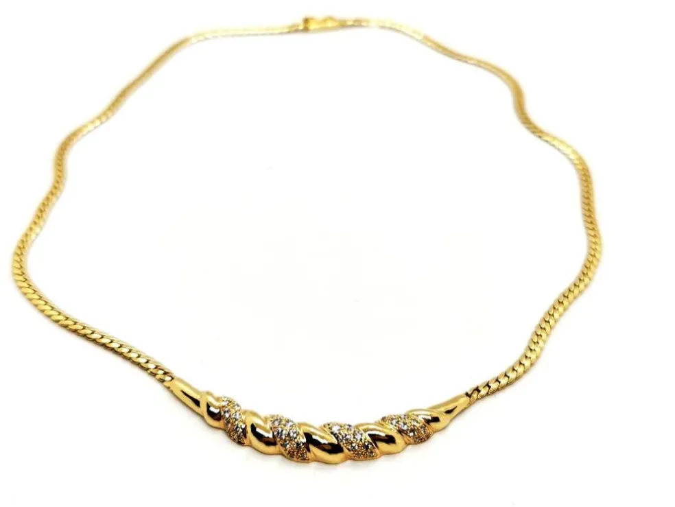 Collier Maille anglaise Or jaune Diamant