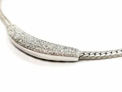 Collier Maille anglaise Or blanc Diamant