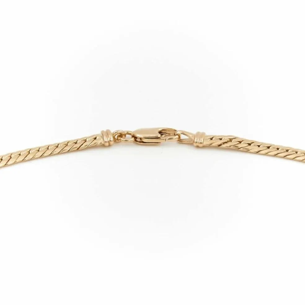 Collier Maille anglaise Or jaune Saphir
