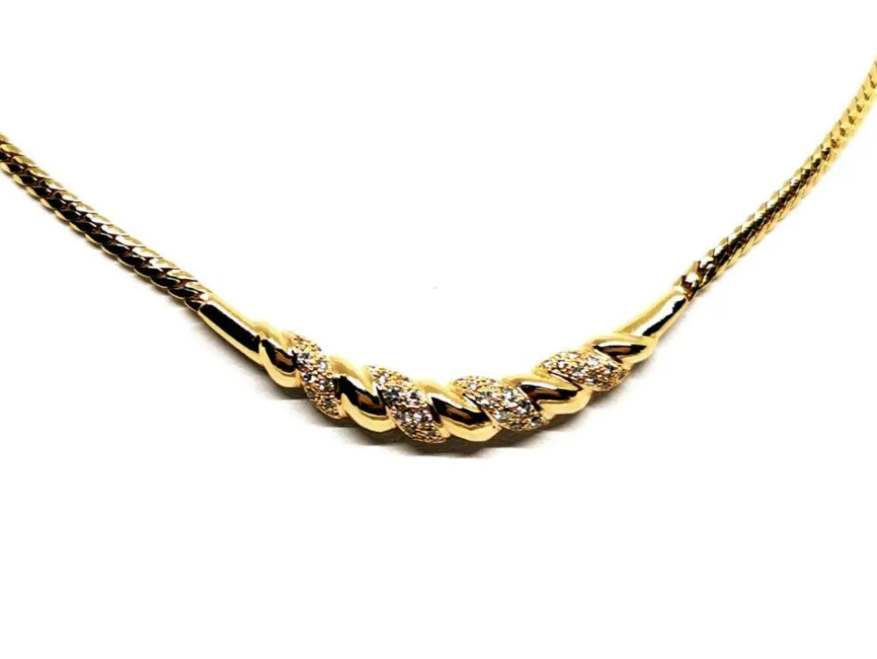 Collier Maille anglaise Or jaune Diamant
