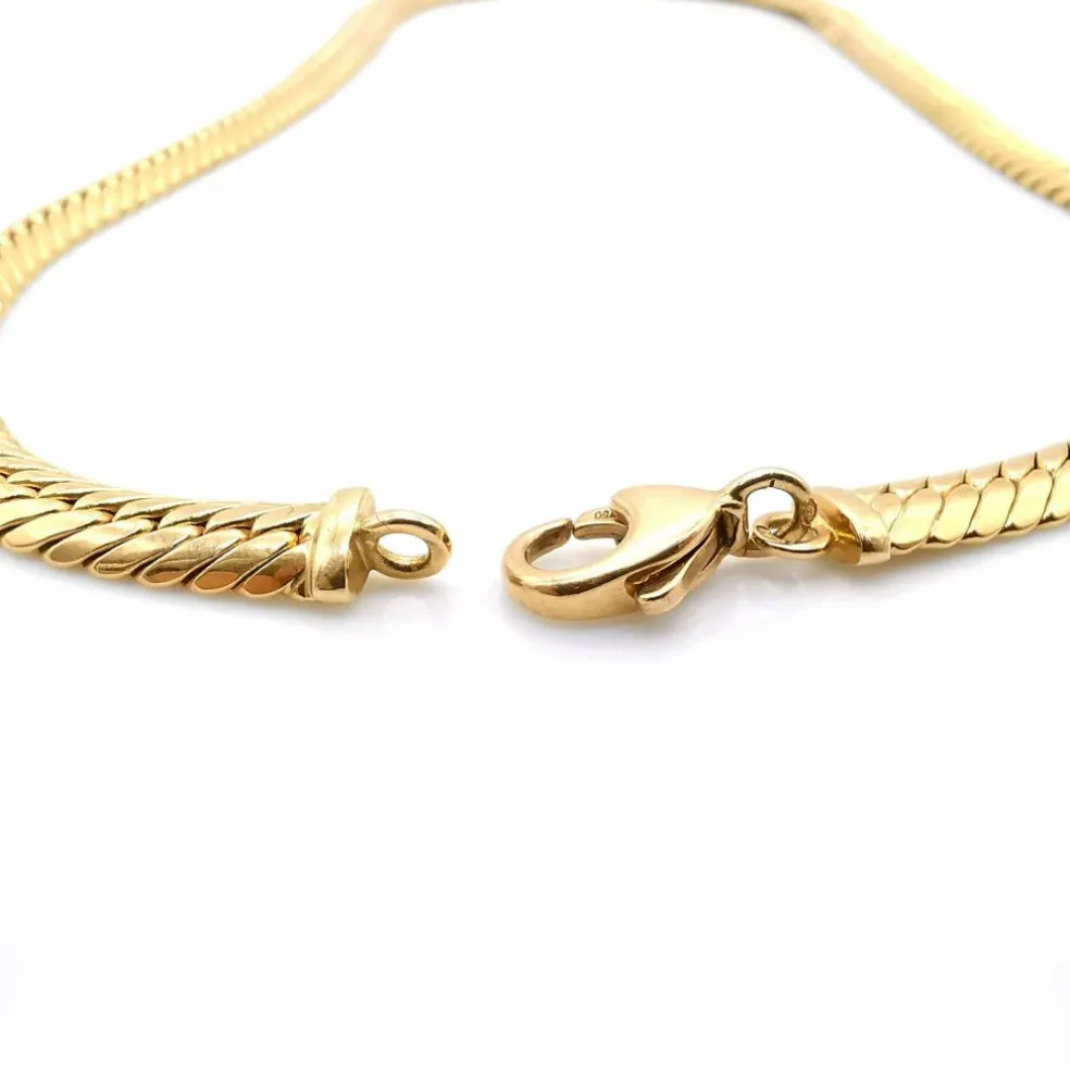 Collier maille anglaise or jaune