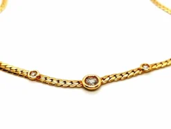 Collier Maille anglaise Or jaune Diamant