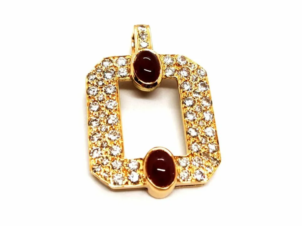 Collier Maille anglaise Or jaune Rubis