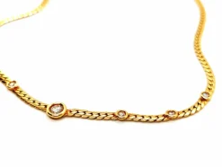 Collier Maille anglaise Or jaune Diamant