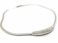 Collier Maille anglaise Or blanc Diamant