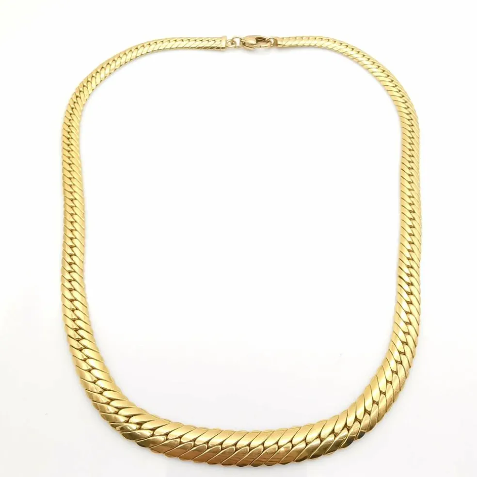Collier maille anglaise or jaune