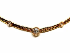 Collier Maille anglaise Or jaune Diamant