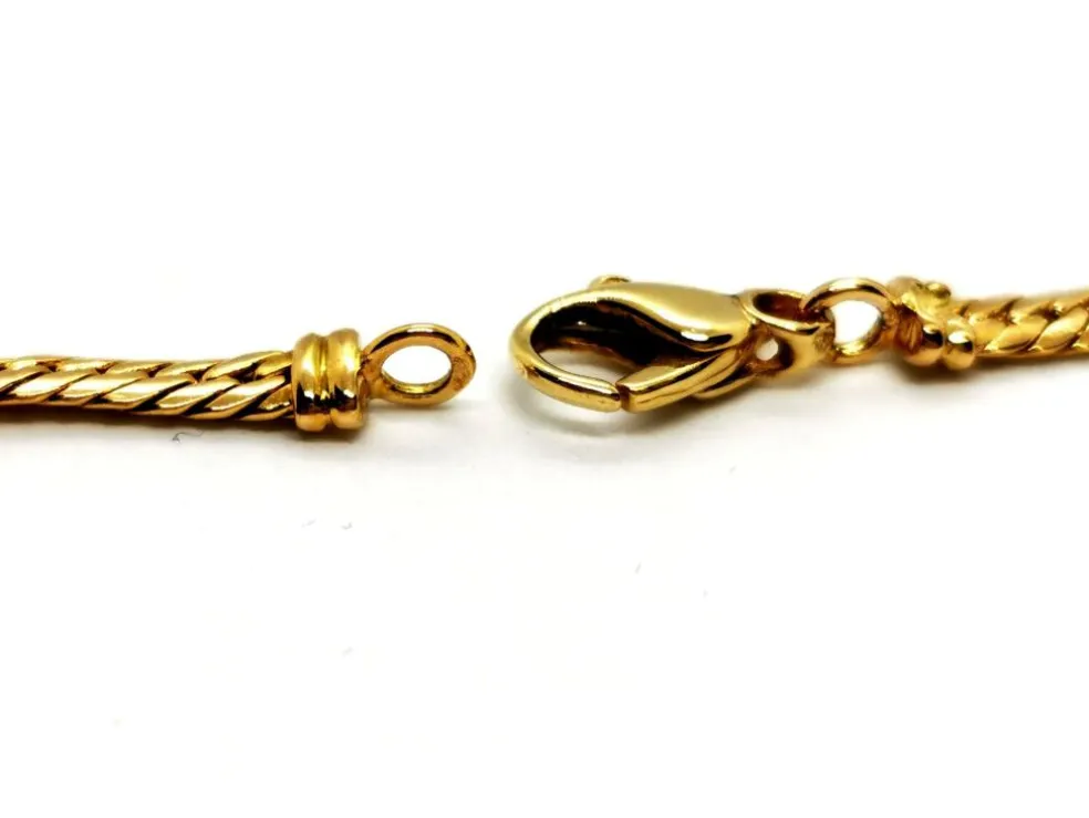 Collier Maille anglaise Or jaune Saphir