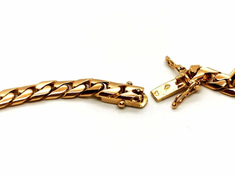 Collier Maille anglaise Or jaune Rubis