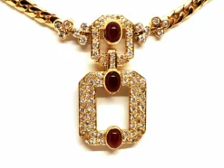 Collier Maille anglaise Or jaune Rubis