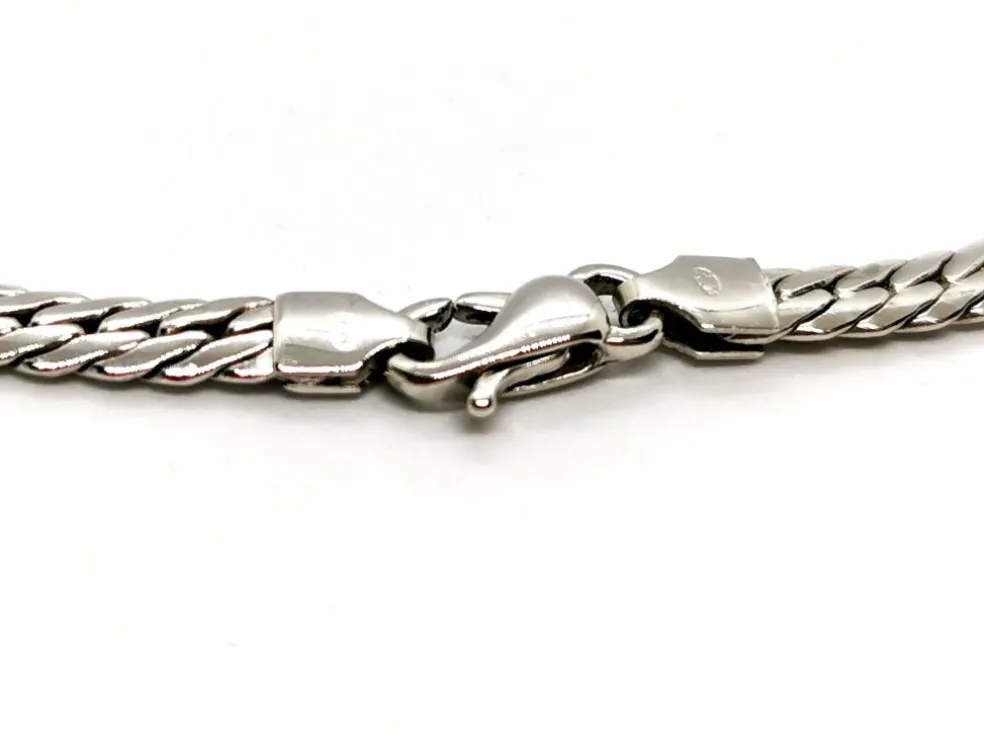Collier Maille anglaise Or blanc Diamant