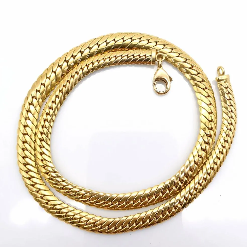 Collier maille anglaise or jaune