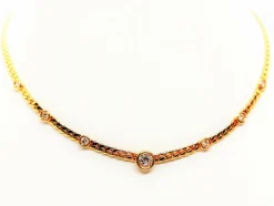 Collier Maille anglaise Or jaune Diamant