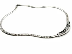 Collier Maille anglaise Or blanc Diamant