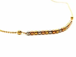 Collier Maille boule Or jaune