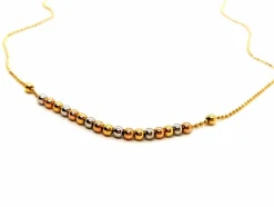 Collier Maille boule Or jaune