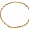 collier maille corde 42 cm en or jaune
