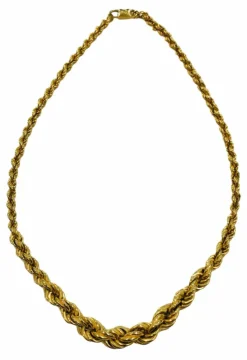 Collier maille corde "CHINI BREV" or jaune