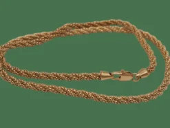 Collier maille corde or jaune