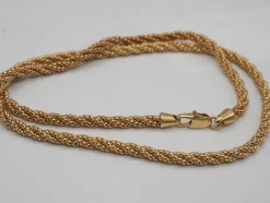 Collier maille corde or jaune