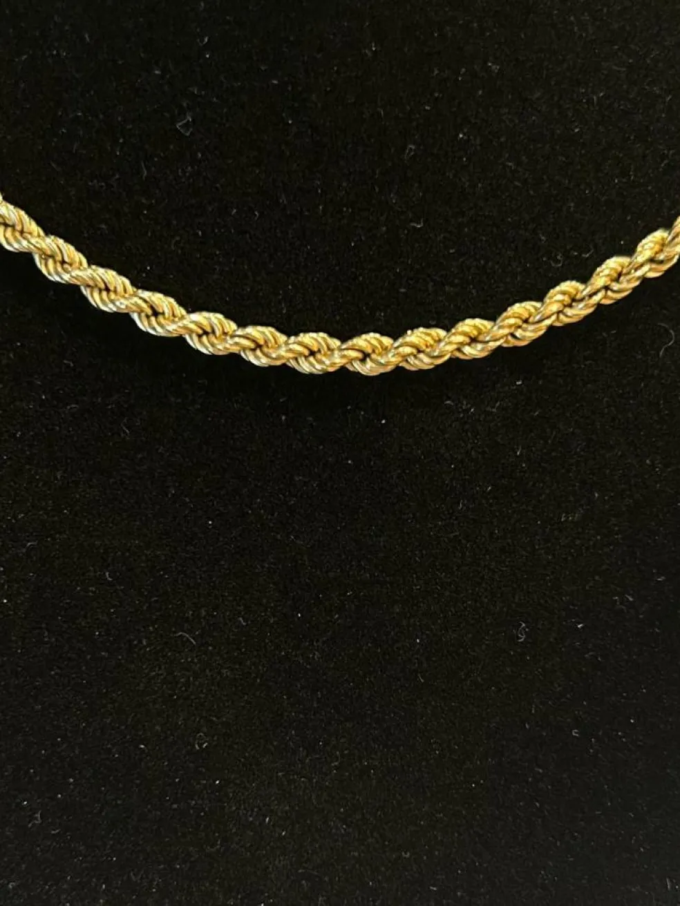 Collier maille corde or jaune