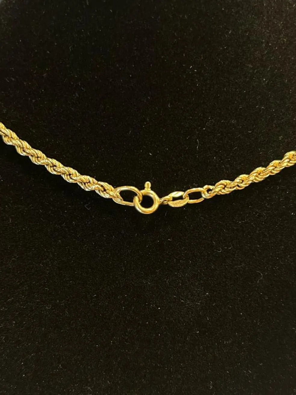 Collier maille corde or jaune