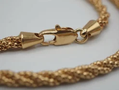Collier maille corde or jaune